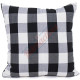 Buffalo Check Gingham Plaid - Black and White - Double Sided - Decorative Throw Pillow