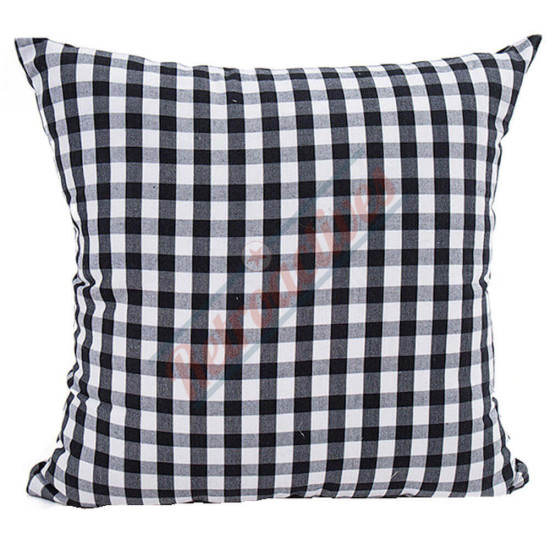 Black discount gingham pillow