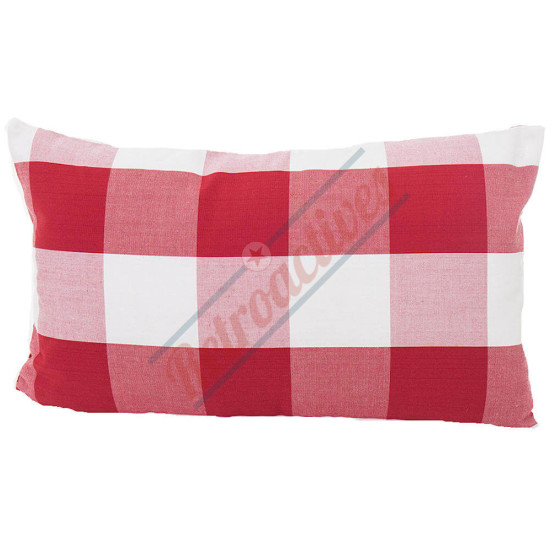 Buffalo Check Gingham Plaid - Red and White - Double Sided Rectangular - Decorative Throw Pillow