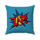 Pop Art - Comic Book - Blue ZAP! - Decorative Throw Pillow