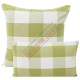 Buffalo Check Gingham Plaid - Pear Green and White - Double Sided - Lumbar - Decorative Throw Pillow