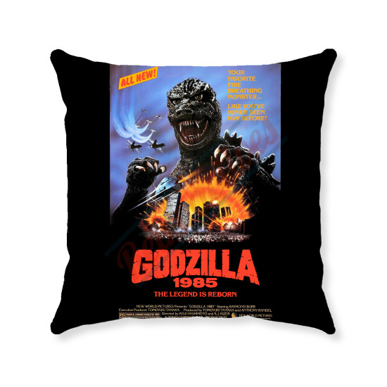 1985 Return of Godzilla - Godzilla Movie Poster - Decorative Throw Pillow Cover