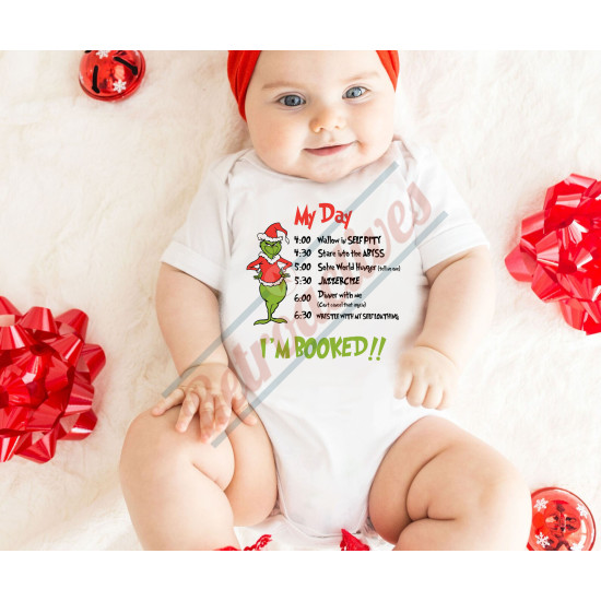 The Grinch My Day  Infant and Toddler Bodysuit - Cotton Onesie - Short Sleeve - Many Sizes