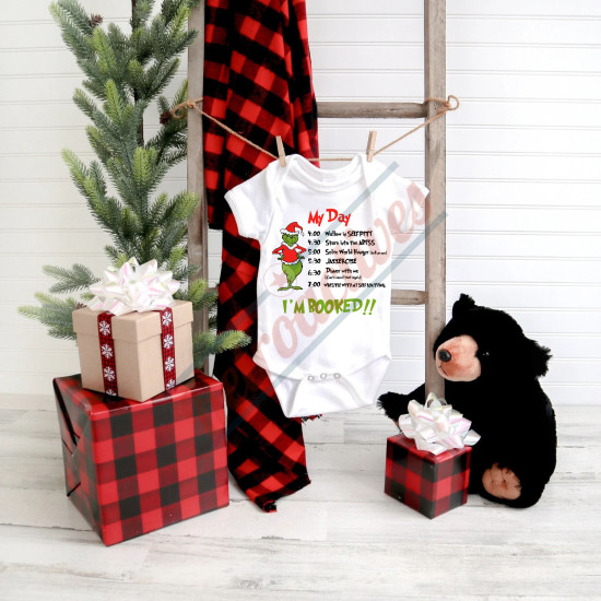 The Grinch My Day  Infant and Toddler Bodysuit - Cotton Onesie - Short Sleeve - Many Sizes