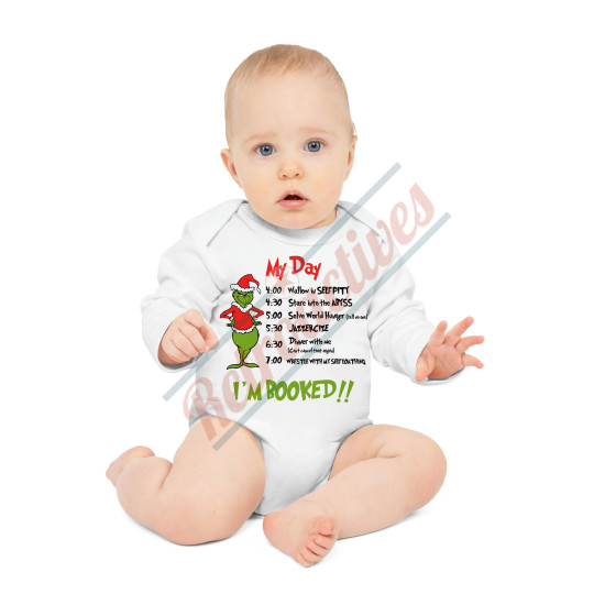 The Grinch My Day  Infant and Toddler Bodysuit - Cotton Onesie - Long Sleeve - Many Sizes