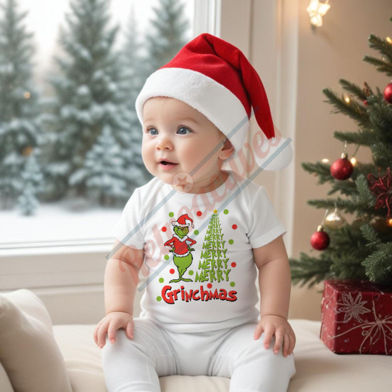 Merry Grinchmas Infant and Toddler Bodysuit - Cotton - Short Sleeve - Many Sizes