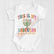 This Is My Hanukkah Pajamakah - Humorous Hanukkah Infant and Toddler Bodysuit - Cotton Onesie - Short Sleeve - Many Sizes