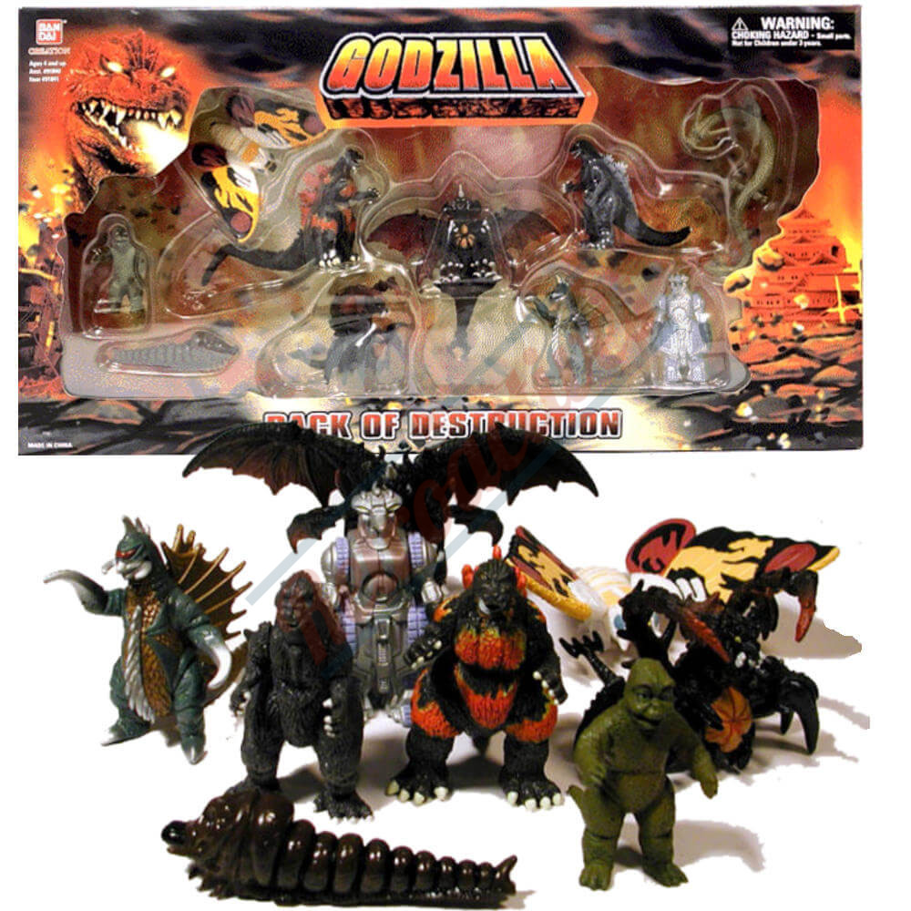 Godzilla Pack of Destruction First Wave Mini Figure Set By Bandai Creation