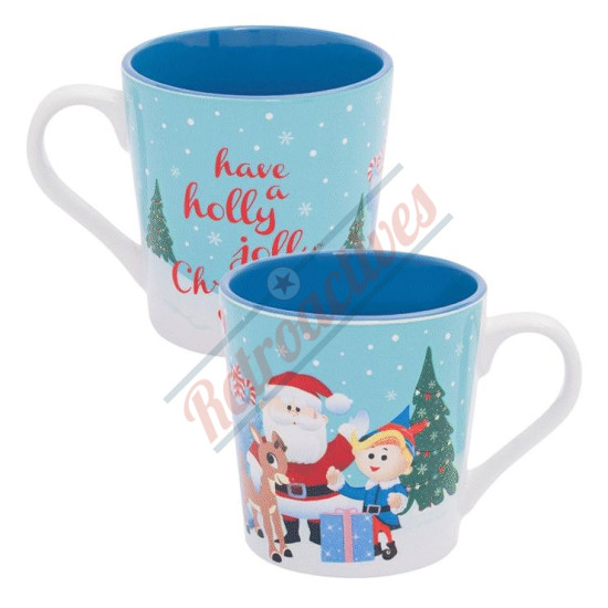 12 PC Whimsical Christmas Santa & Reindeer Coffee Cups with Lids