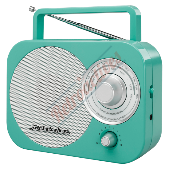 Studebaker Retro Style Portable AM/FM Radio Teal