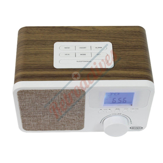 Jensen Retro Style Digital Dual Alarm Clock Radio