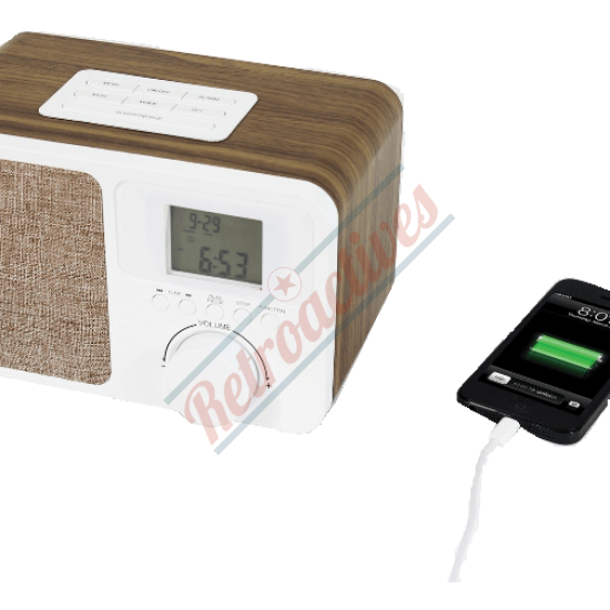 Jensen Retro Style Digital Dual Alarm Clock Radio