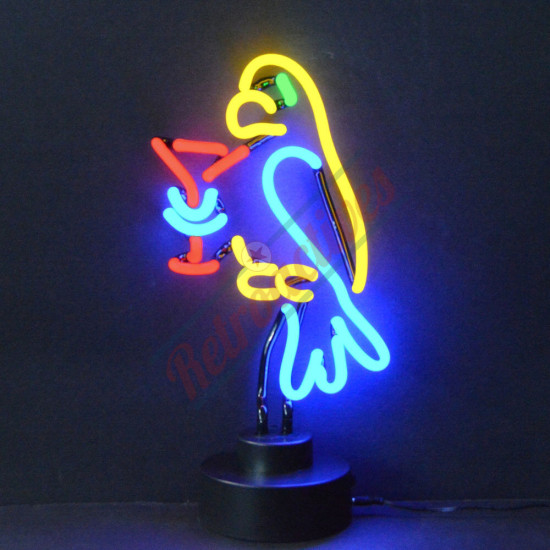 Parrot Margarita Neon Sculpture