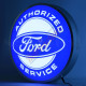 Ford Authorized Service 15 Inch Round Backlit LED Sign