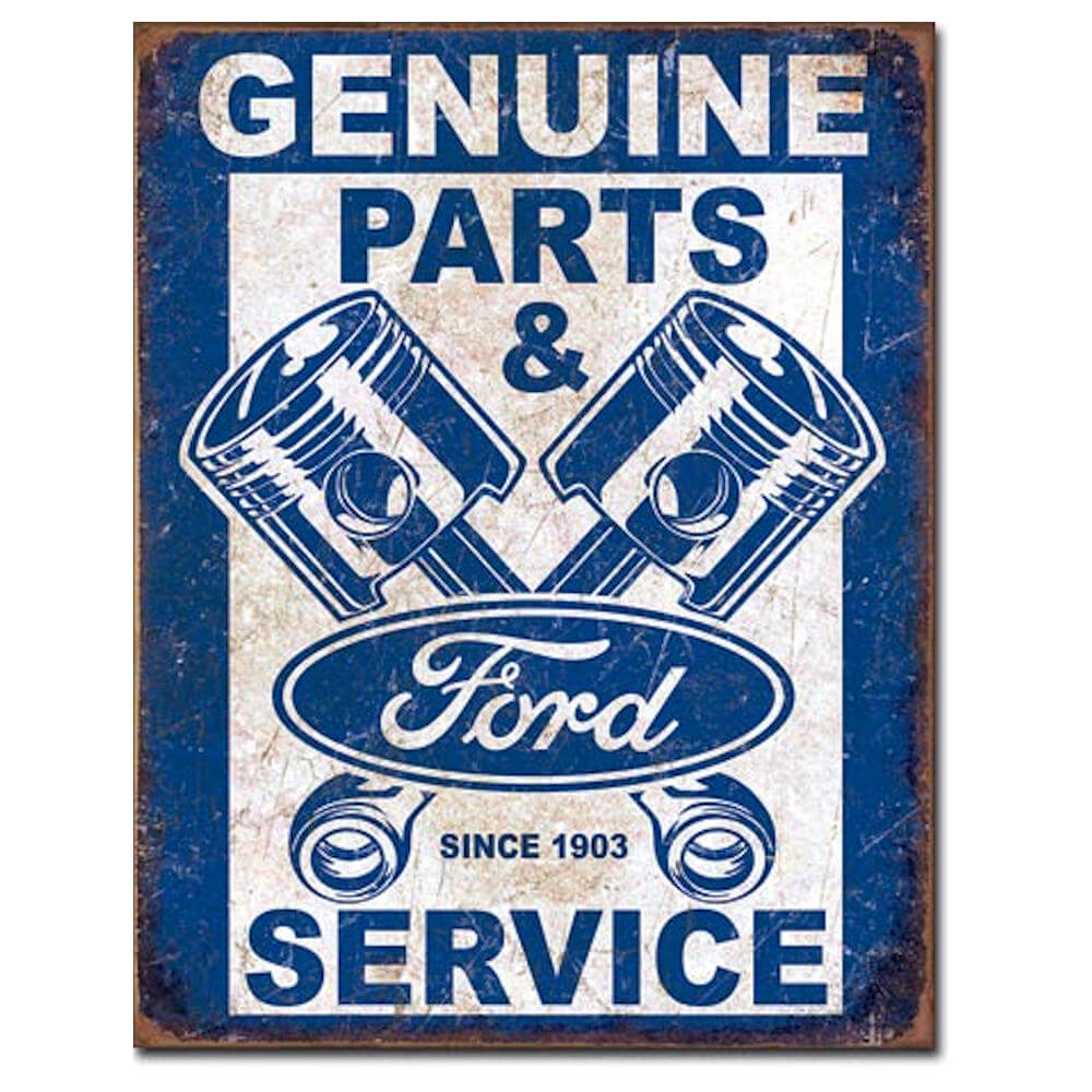 Ford Genuine Parts And Service Tin Sign