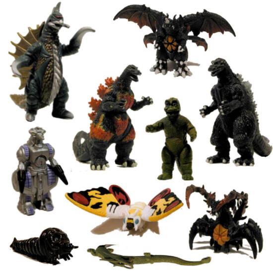 Godzilla Pack of Destruction First Wave Mini Figure Set By Bandai Creation